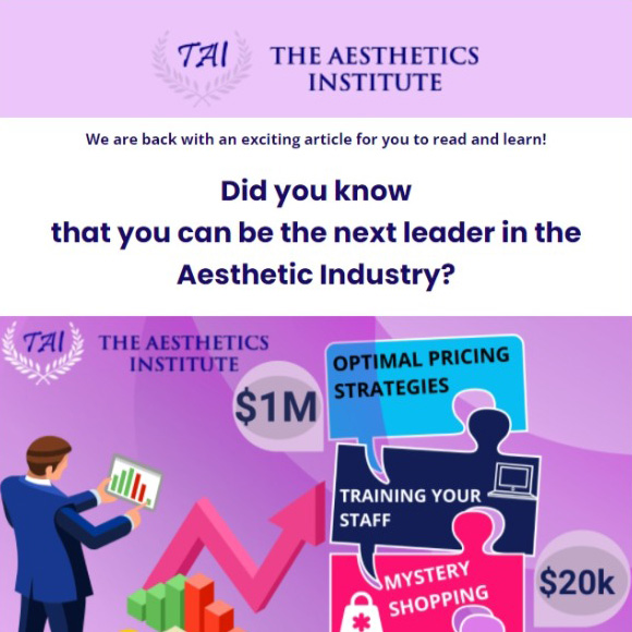 Did you know that you can be the next leader in the aesthetic industry?