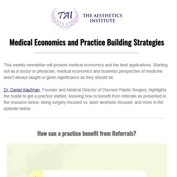 Medical Economics and Practice Building Strategies