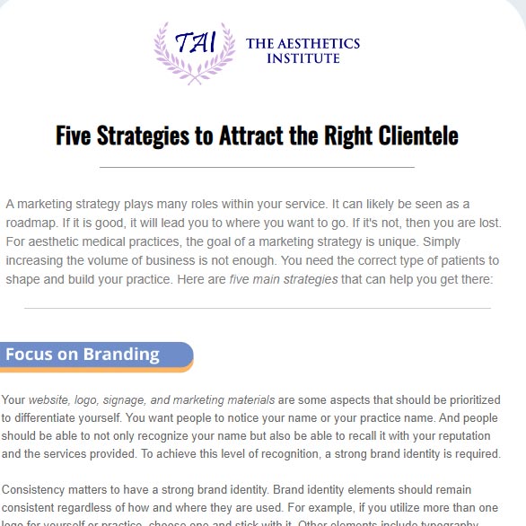 Five Strategies to Attract the Right Clientele