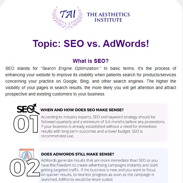 Topic: SEO vs. AdWords!