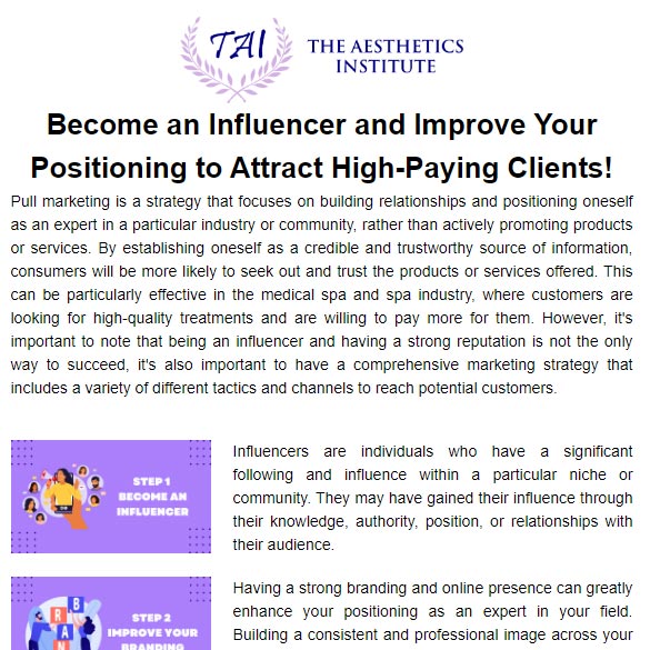 Become an Influencer and Improve Your Positioning to Attract High-Paying Clients!