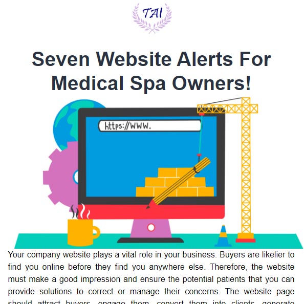Don’t Miss These 7 Essential Website Alerts for Medical Spa Owners!
