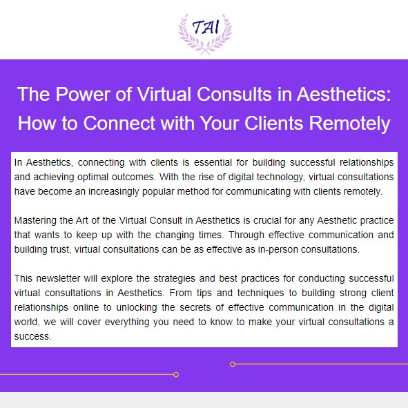 Virtual Aesthetics: The Key to Successful Consultations in the Digital Age