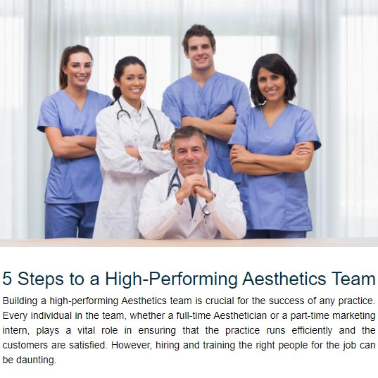 Building a high-performing Aesthetics team: how to do it right